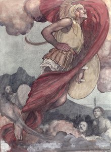 Mars, verwundet von Diomed, kehrt zum Olymp zurück