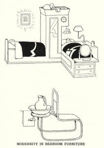 Modernität in Schlafzimmermöbeln von William Heath Robinson