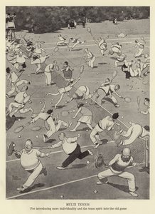 Multi-Tennis, um mehr Individualität und Teamgeist in das alte Spiel zu bringen von William Heath Robinson