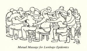 Gegenseitige Massage bei Lumbago-Epidemien