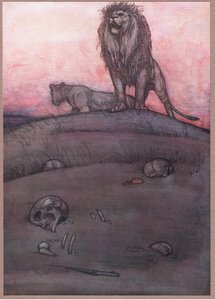 Auf der Sanddrift an der Veldtseite von William Heath Robinson