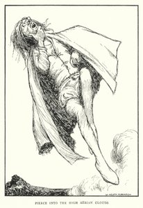 Dringe in die hohen luftigen Wolken ein von William Heath Robinson