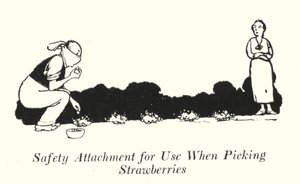 Sicherheitsvorrichtung zum Erdbeerpflücken von William Heath Robinson