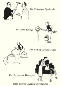 Einige nützliche Gartengeräte von William Heath Robinson