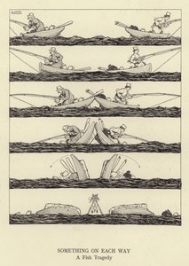 Etwas auf jede Weise, eine Fischtragödie von William Heath Robinson