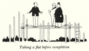 Eine Wohnung vor der Fertigstellung nehmen von William Heath Robinson