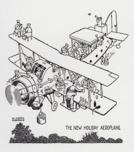 Das neue Ferienflugzeug von William Heath Robinson