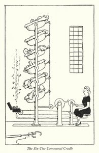 Die sechsstöckige Gemeinschaftswiege von William Heath Robinson