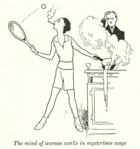 Der Geist der Frau arbeitet auf mysteriöse Weise von William Heath Robinson