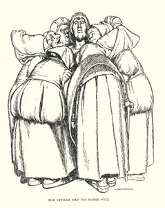 Der Offizier hatte alle Hände voll zu tun von William Heath Robinson