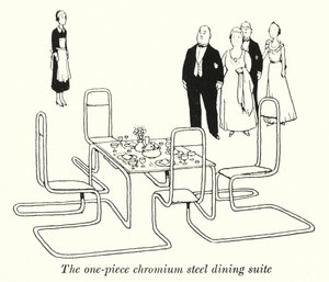 Das einteilige Chromstahl-Esszimmer-Set von William Heath Robinson