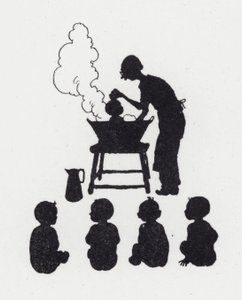 Babys waschen von William Heath Robinson