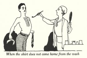 Wenn das Hemd nicht aus der Wäsche zurückkommt von William Heath Robinson