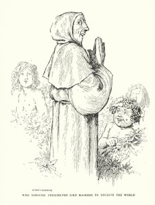 Die sich wie Maskierte verkleiden, um die Welt zu täuschen von William Heath Robinson