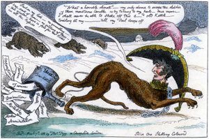 Der korsische Bluthund verfolgt vom russischen Bären von William Helmes