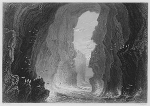 Dunkerry-Höhle, County Antrim von William Henry (after) Bartlett