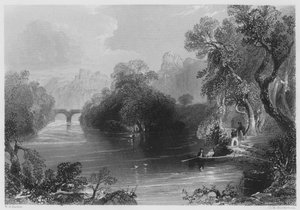 Old Weir Bridge, Killarney von William Henry (after) Bartlett