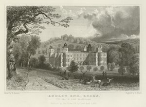 Audley End, Essex, der Sitz von Lord Braybrooke von William Henry Bartlett