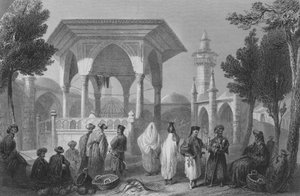 Basar in Jaffa, dem antiken Joppa von William Henry Bartlett