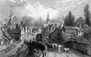 Chipping Ongar, Essex, graviert von Henry Adlard, 1832