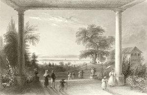 Stadt und See von Konstanz, vom Schloss Wolfsberg von William Henry Bartlett