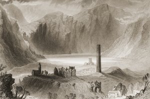 Glendalough, County Wicklow, Irland, aus 