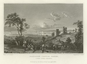 Hadleigh Castle, Essex, Blick Richtung Sheerness von William Henry Bartlett