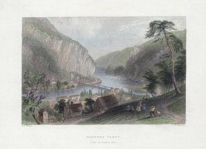 Harpers Ferry (von der Potomac-Seite), veröffentlicht 1839 von William Henry Bartlett