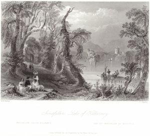 Innisfallen, See von Killarney von William Henry Bartlett