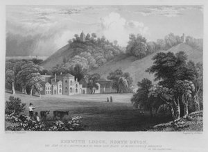 Kenwith Lodge, Nord-Devon (Stich) von William Henry Bartlett