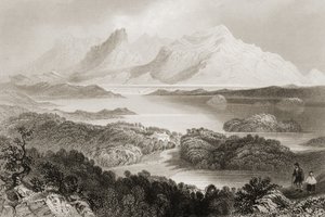 Lake Garromin, Connemara, County Galway, aus 