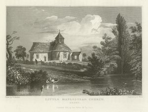 Kirche von Little Maplestead, Essex von William Henry Bartlett