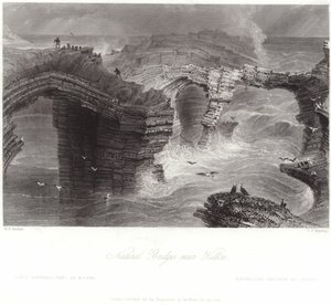 Natürliche Brücken in der Nähe von Kilkee von William Henry Bartlett