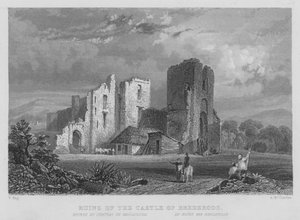 Ruinen des Schlosses von Brederode (Stich) von William Henry Bartlett