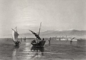 Der Balkan, Bulgarien, von nahe Widden, graviert von J. Godfrey von William Henry Bartlett