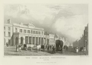 Der Kornmarkt, Colchester, Essex von William Henry Bartlett