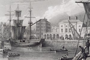 Das Zollhaus, Limerick, Irland in den 1830er Jahren, aus 