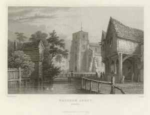 Waltham Abbey, Essex von William Henry Bartlett