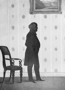 Scherenschnitt-Porträt von Martin Van Buren, 1844