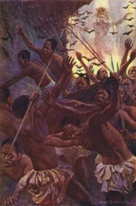 Illustration für The Gorilla Hunters von R M Ballantyne von William Henry Charles Groome