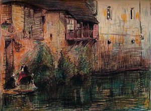 Kanalszene, Quimperlé, ca. 1907