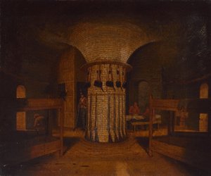 Das Innere eines Kasernenraums, möglicherweise in einem Martello-Turm, ca. 1812 von William Henry Ford