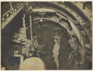 Bau der Central Line der Londoner U-Bahn von William Henry Fox Talbot
