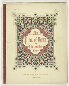 Umschlag und Text aus "The Pencil of Nature," London, 1844 von William Henry Fox Talbot