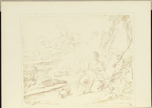 Hagar in der Wüste von William Henry Fox Talbot