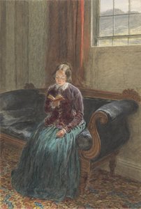 Eine Dame liest, genannt Mrs. William Hunt, ca. 1835 von William Henry Hunt