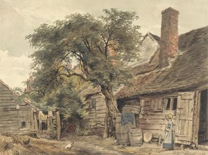 Hinterhof eines Häuschens von William Henry Hunt