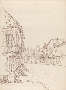 Blick auf eine Straße in einer französischen Stadt