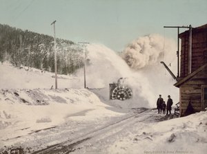 Schneepflug in Colorado auf der Colorado Midland Railroad am Hagerman Pass von William Henry Jackson