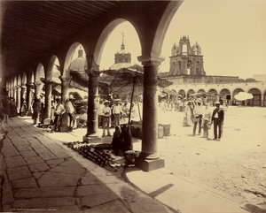 Markt in Aguascalientes, Mexiko von William Henry Jackson